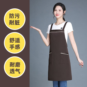 Apron Polyester One Size Stain Resistant Waterproof Oil Proof For Restaurant Bar Uniforms - Product Image 4