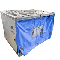 Boîte de palette en plastique pliable réutilisable et retournable avec cloisons de séparation pour le chargement
