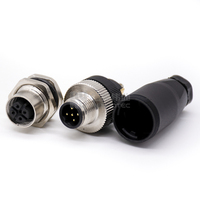 Connecteur de chaîne de communication RS485 M12 en plastique, connecteur mâle de type D
