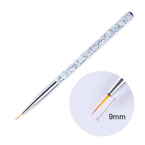 Ensemble de pinceaux liner en nylon 7mm 9mm 11mm avec manche en plastique pour nail art, stylos de dessin pour peinture gel et décoration de manucure - Product Image 6