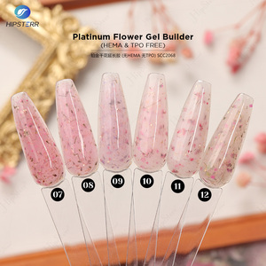 HEMA & TPO FREE Platinum Flower Gel Builder Colored Dry Flower Nail Extension Gel 15ML Builder Nail Gel Varnishes Custom Logo - Product Image 3