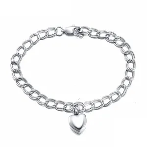 Crematie Sieraden 925 Sterling Zilveren Hart Charms Urn Armband Voor As