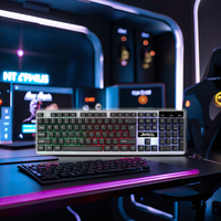 Clavier et souris de jeu rétroéclairés RGB personnalisés OEM, prix d'usine, clavier de jeu rétroéclairé filaire pour ordinateur de bureau PC
