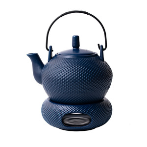 Traditional Chinese Ceramic <b>Tea</b> <b>Set</b> with Infuser 900ml Teapot and Lid Blue Design - Product Image 5