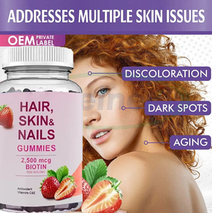 Suplemento Ausreson para Mujeres, Apoya la Salud del Cabello, la Piel y las Uñas, Colágeno, Vitaminas, Biotina, Gomitas para el Crecimiento del Cabello, Uñas y Piel - Product Image 3