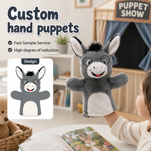 Maßgefertigte Waldtier-Handpuppen für Kinder, Plüschtiere mit PP-Baumwollfüllung, Superweicher Stoff, Geburtstagsgeschenk - Product Image 1