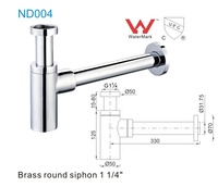 Chrome Plaqué Moderne Bassin Égouttoir En Laiton Salle De Bains Évier Vidange Bouteille Piège Siphon