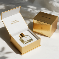 Boîte magnétique personnalisée pour emballage de luxe écologique en noir pour la série de parfums