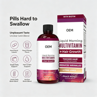Multivitamine liquide pour la croissance des cheveux, biotine, complément alimentaire pour la croissance des cheveux, cliniquement testé, adapté aux femmes