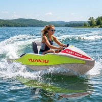 Bateau à moteur électrique 72V EPP, mini jet-boat à batterie, monoplace, jet-boat de dérive, résistant aux chocs, bateau de sport nautique