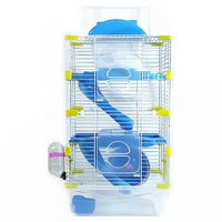 Kandang Hamster Portabel Multi-Level PAIPET, Habitat Kawat untuk Hamster Dwarf, Gerbil, Tikus dengan Tempat Persembunyian, Ramp, Tempat Makan, Botol Air OEM