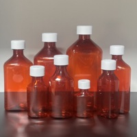 Sirop contre la toux liquide à usage oral, médicament, flacon en plastique pour animaux de compagnie avec couvercle, forme ovale carrée, scellé