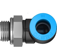 NUEVO Orignal FESTOS Push-In L-fitting Connector QS Speed Straight Plastic Connector Festos Precio especial Tubos de plástico