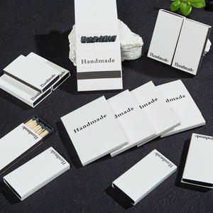 클래식 흑백 높은 아름다움 사용자 정의 박스형 성냥 시가 안티 안전 손 홈 긴 일치 양초 일치 - Product Image 3