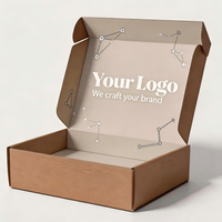 Caja de Embalaje de Papel Plana con Logotipo Personalizado, Cartón Corrugado, Caja de Cartón Troquelada, Plegable, Kraft, para Envíos