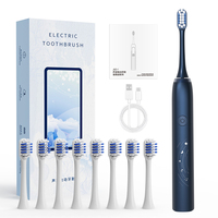 Brosse à dents électrique rechargeable à vibration sonique, nettoyage en profondeur, blanchiment des dents, élimination de la plaque dentaire, soins bucco-dentaires pour la maison et les voyages
