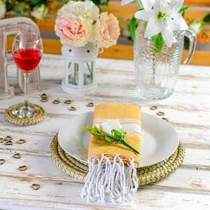 Soporte de placa de cocina de mimbre de bambú exclusivo, cargador de platos de cocina seguros y duraderos para boda - Product Image 5