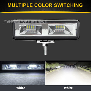 Qidewin - Lámpara de Trabajo LED de 6 Pulgadas y 48 W, Lámpara de Techo para Vehículos Todoterreno, Lámpara de Punto - Product Image 2