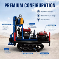Fournisseur chinois de foreuse à chenilles diesel 22HP pour puits d'eau de 100-350 mm, facile à utiliser pour les puits agricoles