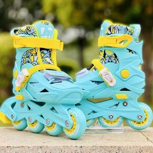 Patins à roulettes pour enfants OEM, réglables, pour débutants, patins en ligne pour enfants, ensemble d'équipements de protection, patinage artistique de vitesse en plein air - Product Image 5