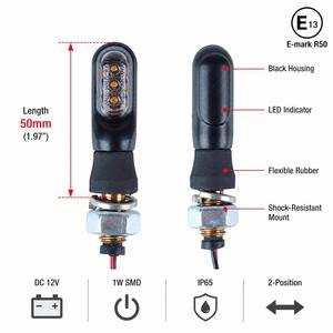 Clignotant LED homologué E Mark E8, étanche IP65, boulon M8, 12V 1W, clignotant universel pour <span class=keywords><strong>moto</strong></span> - Product Image 5