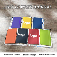 Carnet de notes A5 personnalisé en papier noir fait main avec couverture rigide, logo en relief, 80 feuilles, avec bande élastique, 2025