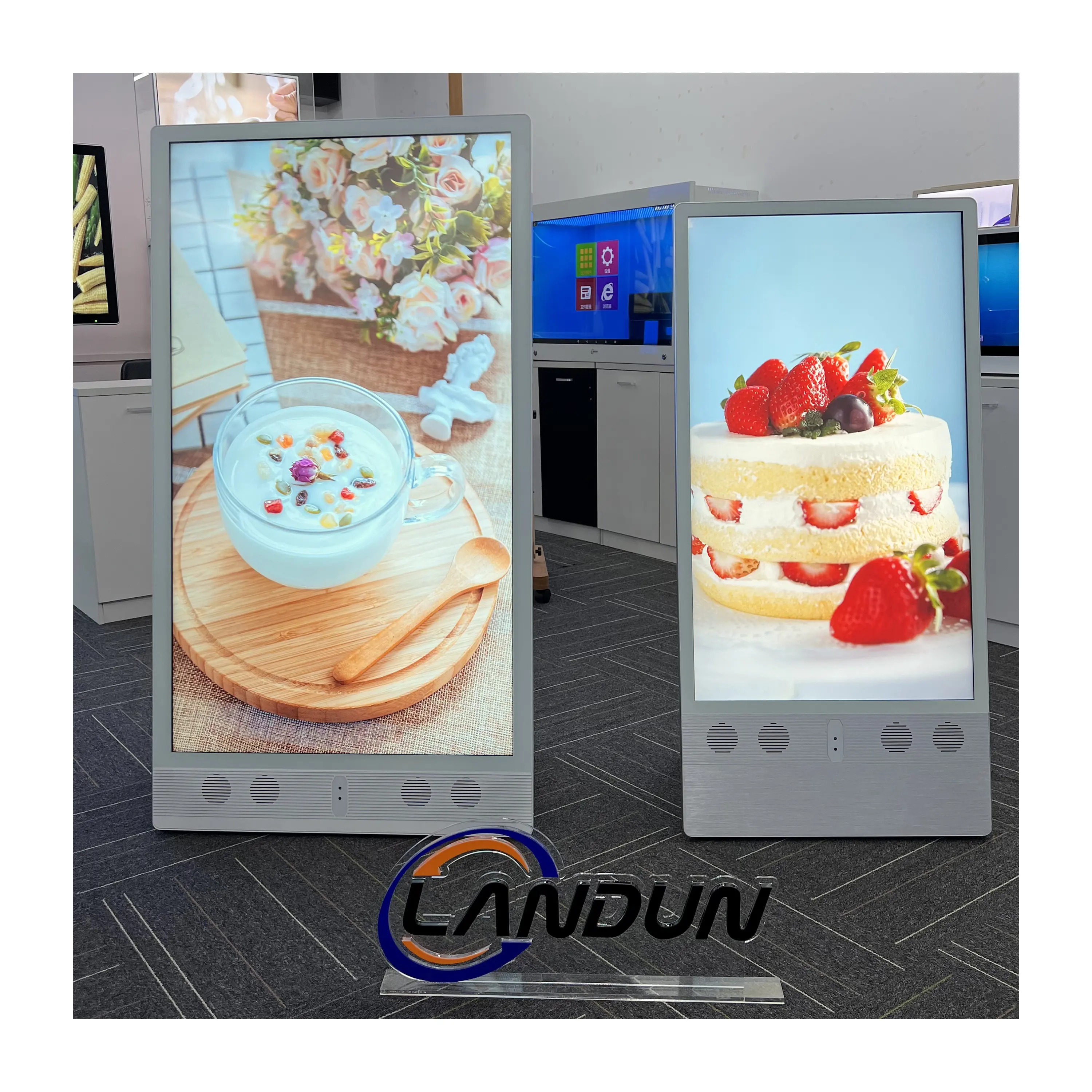 32 inch 43 inch 49 inch outdoor waterproof IP65 portable kiosk with wheels advertisement totem digital signage screen