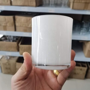 Portacandele <span class=keywords><strong>in</strong></span> <span class=keywords><strong>Vetro</strong></span> Bianco e Nero da 8oz e 10oz, Contenitore per Candele con Coperchio <span class=keywords><strong>in</strong></span> Legno - Product Image 2