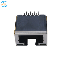 Connecteur RJ45 à montage en surface, 1 port, 10 broches, pour carte PCB LED, connecteur Ethernet femelle blindé SMD 8 broches, 125 V CA, 1,5 A