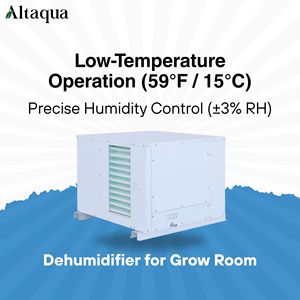 Déshumidificateur commercial Altaqua pour grands espaces, couverture de 1200 pieds carrés avec hygromètre numérique, pour utilisation en salle de culture, installation flexible - Product Image 1