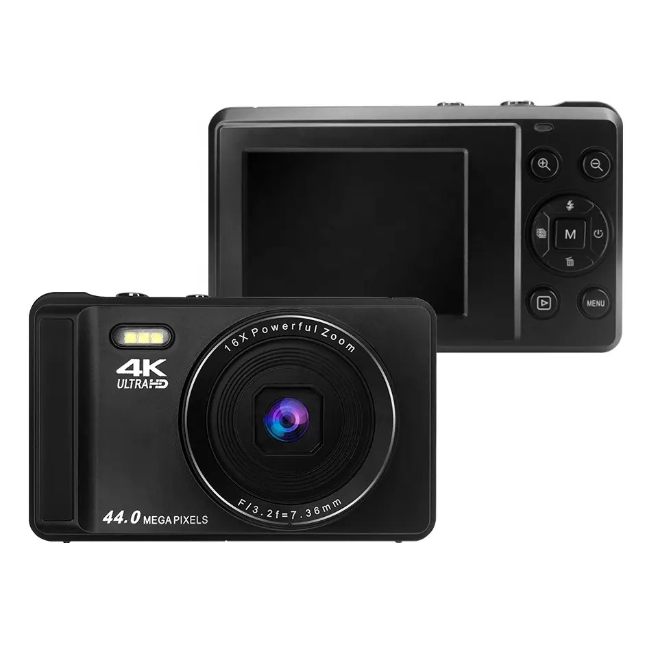 4K цифровая камера 44MP 16 * Цифровой зум портативная маленькая камера для прямой трансляции веб-камера