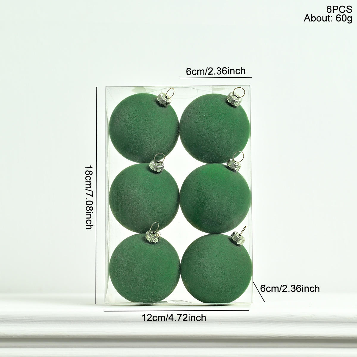 ลูกบอลฝูง6-6ชิ้น-สีเขียวเข้ม