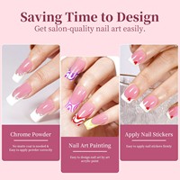 Suministros para Uñas, 150 Piezas, 15 Tamaños, Puntas de Uñas de Gel Suave, Uñas Francesas, Extensión de Uñas, Uñas Postizas Tipo Ataúd
