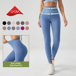 Leggings de Yoga Acanalados con Costuras para Mujer para Entrenamiento en Gimnasio con Logo Personalizado <span class=keywords><strong>Ropa</strong></span> Deportiva <span class=keywords><strong>Shark</strong></span> Activewear - Product Image 2