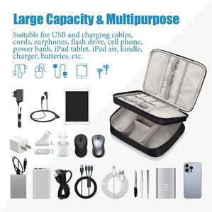 Bolsa organizadora de cables portátil de viaje, muestra gratuita, bolsa de almacenamiento tecnológica para cable, cargador, teléfono, auriculares, disco duro, USB, tarjeta SD - Product Image 2