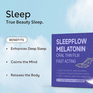 โรงงานผลิตแผ่นละลายในช่องปากเพื่อการนอนหลับ แผ่นเพิ่มระยะเวลาการนอนหลับ วิตามินเสริมอาหาร แผ่นช่วยการนอนหลับสำหรับผู้ใหญ่ - Product Image 4