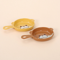 Grande cuillère à soupe en céramique de style coréen avec motif d'ours mignon pour le hotpot, usage quotidien à la maison et en cuisine