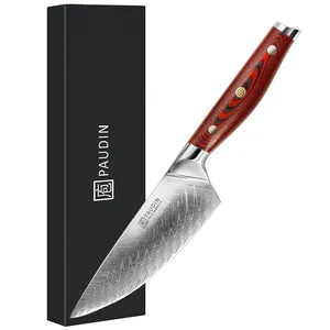 P2 OEM Premium coltello da cuoco da 6.5 pollici 67 strati in acciaio damasco con manico G10 coltello da cucina coltello da Chef