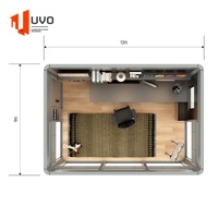 Oficina Prefabricada Modular para Patio Trasero, Estudio, Oficina Inteligente, Espacio de Trabajo Personalizado para Trabajo Remoto