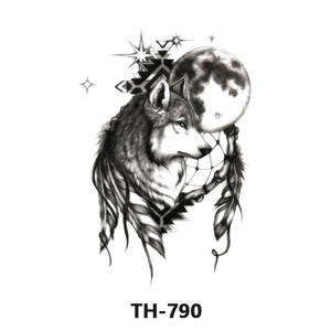 <span class=keywords><strong>Tatuaje</strong></span> Temporal de <span class=keywords><strong>Lobo</strong></span> para <span class=keywords><strong>Hombre</strong></span>, de Alta Calidad, Mediano, Personalizable, Resistente al Agua, Venta Caliente - Product Image 3