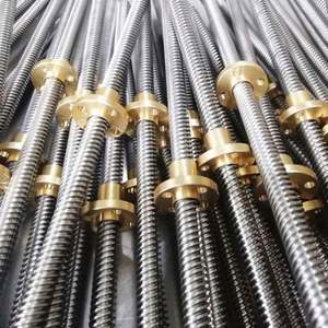 ANDUUK D-11 8mm T8 en acier inoxydable <span class=keywords><strong>tige</strong></span> <span class=keywords><strong>filetée</strong></span> trapézoïdale <span class=keywords><strong>pas</strong></span> de vis 1MM 2MM 4MM écrou trapézoïdal pour imprimante 3D - Product Image 4