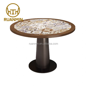 Set Tavolo e Sedie in Stile Retrò Americano per Piccoli Bar e Caffetterie, Adatto per Set da Dessert <span class=keywords><strong>con</strong></span> Tavoli Rotondi Floreali - Product Image 3