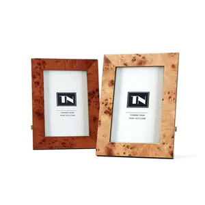 Custom Natural Tabletop Burled Picture Frame | Burlwood Photo Frame | Frames Photo Albums For Wall Art