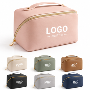 Custom Logo PU Makeup <b>Bag</b> Cosmetic Travel Toiletry <b>Bag</b> Waterproof Portable Beauty Organizer Pouch for Women Promotional Gift - Product Image 1