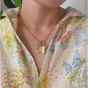 Vintage Butterfly Solo <b>Toggle</b> Necklace - Product Image 4