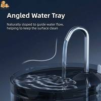 Fontaine à eau portable autonettoyante 2,2 L pour animaux de compagnie, élégante, détachable, lavable, écologique, filtre à eau pour chats et petits animaux, en ABS