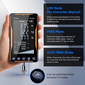 Medidor de Força Digital GOYOJO 500N 110LB com Tela Grande, Alta Precisão para Testes de Empurrar e Puxar - Product Image 5