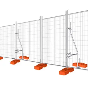 便宜的价格镀锌临时围栏便携式围栏建筑工地围栏澳大利亚塑料支架