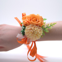 Corsage de Seda de Lujo con Tacto Real para Boda, Tema Bosque, Flor de Muñeca para Dama de Honor, Decoración Floral Hecha a Mano para Banquete de Boda