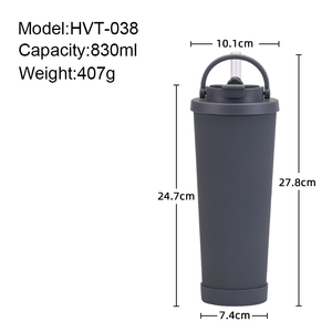 Nuevo Vaso Térmico de Gran Capacidad de 830 ml con Asa Conveniente y Doble Boca para Beber, Vaso de Agua con Popote de Orificio Grande 2026 - Product Image 6